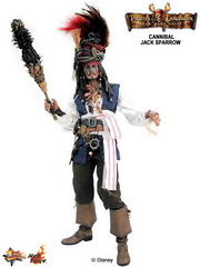 Фигурка Джек Воробей Каннибал из фильма Пираты Карибского моря Hot Toys