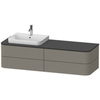 Duravit Happy D.2 Plus HP4973L9292 Тумба подвесная 408x1600x550мм 4 ящика, цвет: stone grey satin matt