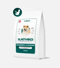 ХАТИКО Корм для кошек с чувствительным пищеварением HOLISTIC Индейка с рисом, 2,5кг