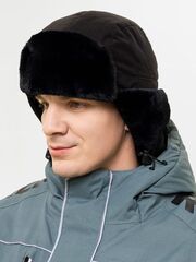 Зимняя шапка ушанка для охоты Remington Disguise Black на remingtonn.ru