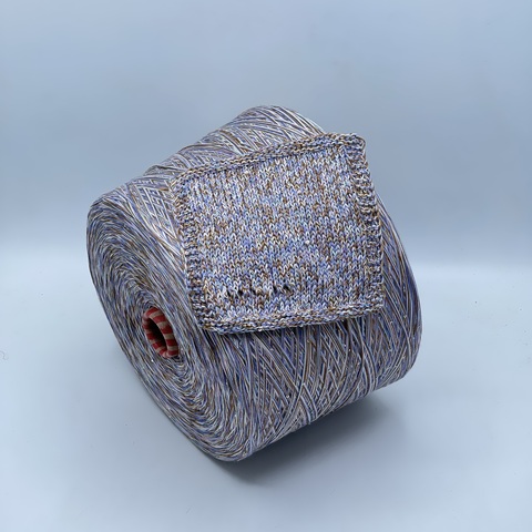 Авторская смотка, 248м, Лен, Полиэстер(пайетка), Хлопок, Мультиколор, 41198