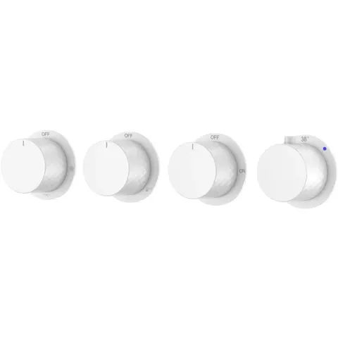 Boheme 124-T-5-MW.1 Смеситель встроенный с термостатом STICK DIAMOND MATT WHITE 5-проходной