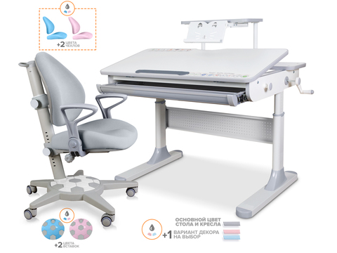 Комплект Mealux Edmonton Multicolor с полкой S-50  + ErgoKids Jasper Multicolor (Y-105 G)