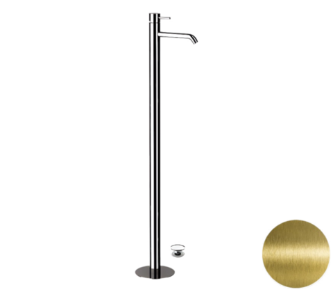 Remer X Style X18VO Смеситель для раковины напольный с донным клапаном, цвет: бронза