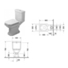 Duravit 1930 Series 227090000 Унитаз моноблок, 355х665 мм слив в стену. цвет: белый