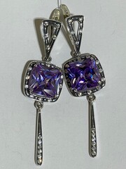 Леди (серьги из серебра)