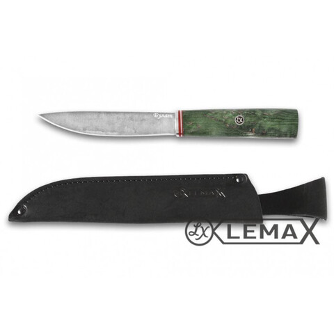 Нож Север, булат, стабилизированная карельская берёза, Lemax