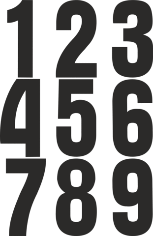 Номера высотой 25 см футбольной форме