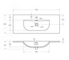 BelBagno BB-8099-3-100 Керамическая раковина, 101x40, цвет: белый