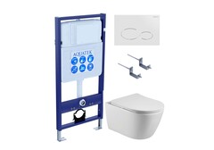 Aquatek SET Aquatek БЕТТА-071 4в1 SET Aquatek БЕТТА-071 4в1 (рама Aquatek Standard INS-0000012+ кркпеж KKI-0000002+клавиша KDI-0000071+унитаз БЕТТА AQ1253W-00 с тонким сиденьем sc) фото