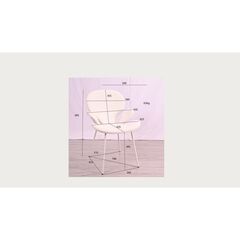 Стул с подлокотниками Soft Petal Pink Mono