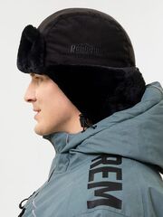 Зимняя шапка ушанка для охоты Remington Disguise Black на remingtonn.ru