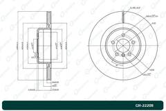 Диск тормозной G-brake  GR-22209
