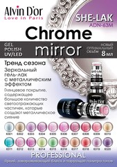 Alvin D`or Лак SHE-LAK Chrome mirror  тон 6316  8мл