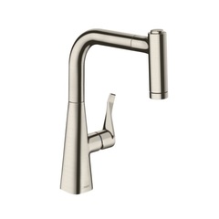 Hansgrohe Metris M71 14834800 Смеситель для кухни с выдвижным изливом и лейкой фото
