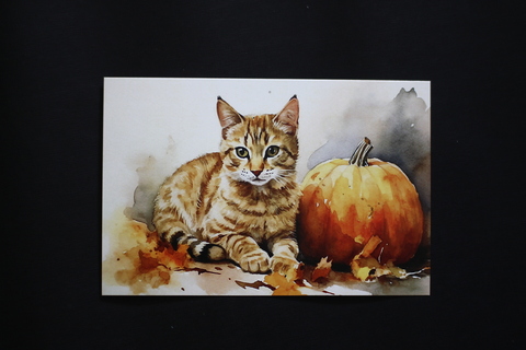 Кот и тыквa