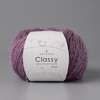 Classy, пряжа с люрексом и пайетками, шелк-5%, мериносовая шерсть-20%, нейлон-30%, норка-45%, 50 гр, 240 м, т.лиловый
