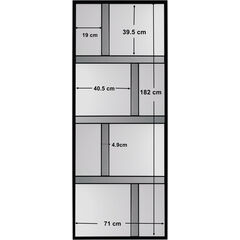 Зеркало настенное Brick Black 71x182 см