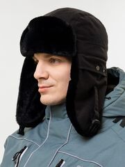 Зимняя шапка ушанка для охоты Remington Disguise Black на remingtonn.ru