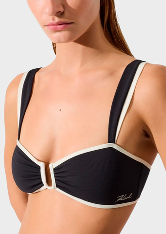 Бюстгальтер купальный KARL LAGERFELD Signature Bandeau Bikini Top
