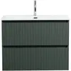 BelBagno UNO-MINI-700-2C-SO-VO База под раковину подвесная с фрезерованными ручками по всей длине фасада с двумя выкатн. ящ., Еловый Мат., 700x395x608