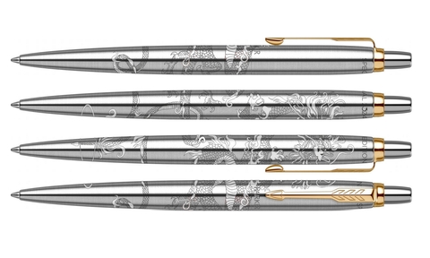 Ручка шариковая Parker Jotter Dragon SE, St. Steel GT (1953182_LE24)