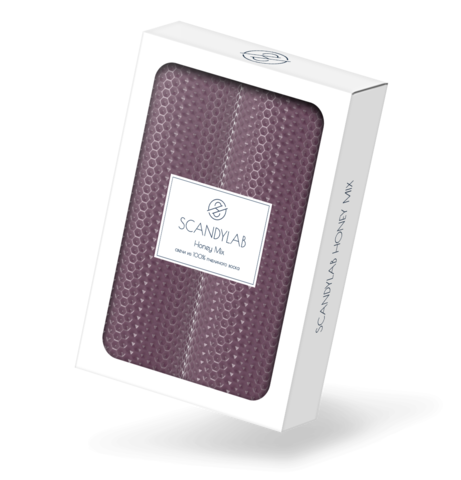 Набор из 2 натуральных свечей SCANDYLAB Honey Mix Violet