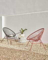Журнальный столик Jenell terrazzo белый, Ø 52 см