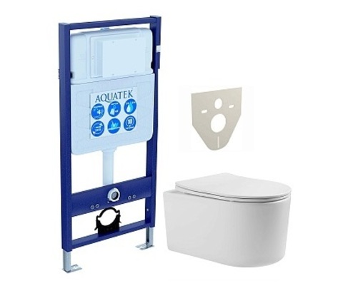Aquatek Мия SET AQUATEK МИЯ Инсталляция с унитазом, цвет: белый
