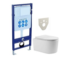 Aquatek Мия SET AQUATEK МИЯ Инсталляция с унитазом, цвет: белый фото