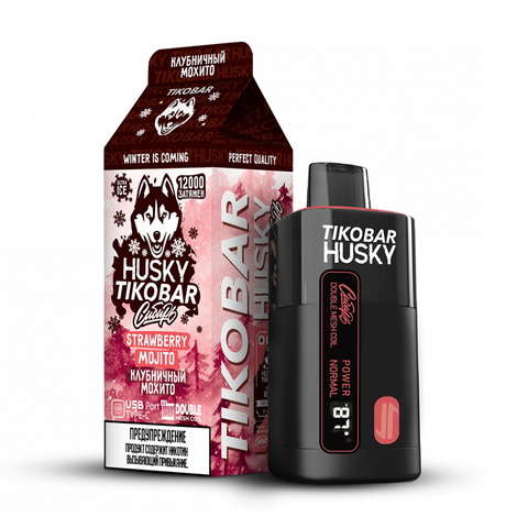 TIKOBAR HUSKY 12000 Strawberry Mojito - Клубника Мохито