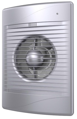 STANDARD 4С gray metal, Вентилятор осевой вытяжной с обратным клапаном D 100, декоративный