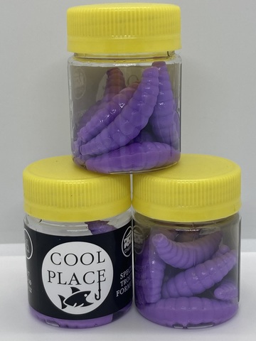 Форелевая силиконовая приманка COOL PLACE  MAGGOT 1.6 цвет БАБУШКИНО ПАЛЬТО СЫР