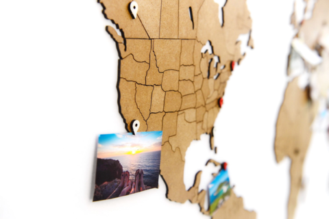 Карта мира World Map True Puzzle Brown 150 см х 90 см
