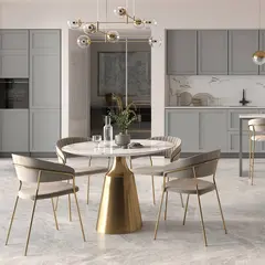 Стул Turin серый вельвет с чёрными ножками