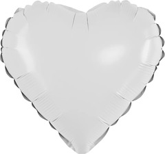 Шар К 10''/25 см, Мини-сердце, Белый, 5 шт.