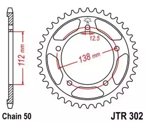 Звезда JT ведомая JTR302.41 зуб CB1300 sc38 X-4 sc40 VTR1000 CBF1000