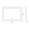 BelBagno Kraft SPC-KRAFT-1085-685-TCH-WARM Зеркало со встроенным светильником, сенсорным выключателем и подогревом, цвет: серый