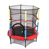Батут DFC JUMP KIDS 55" красный с желто-синими стойками фото №0