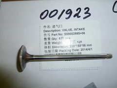 Клапан впускной SDEC SC7H230D2; TDS 120,155 6LTE/Intake valve