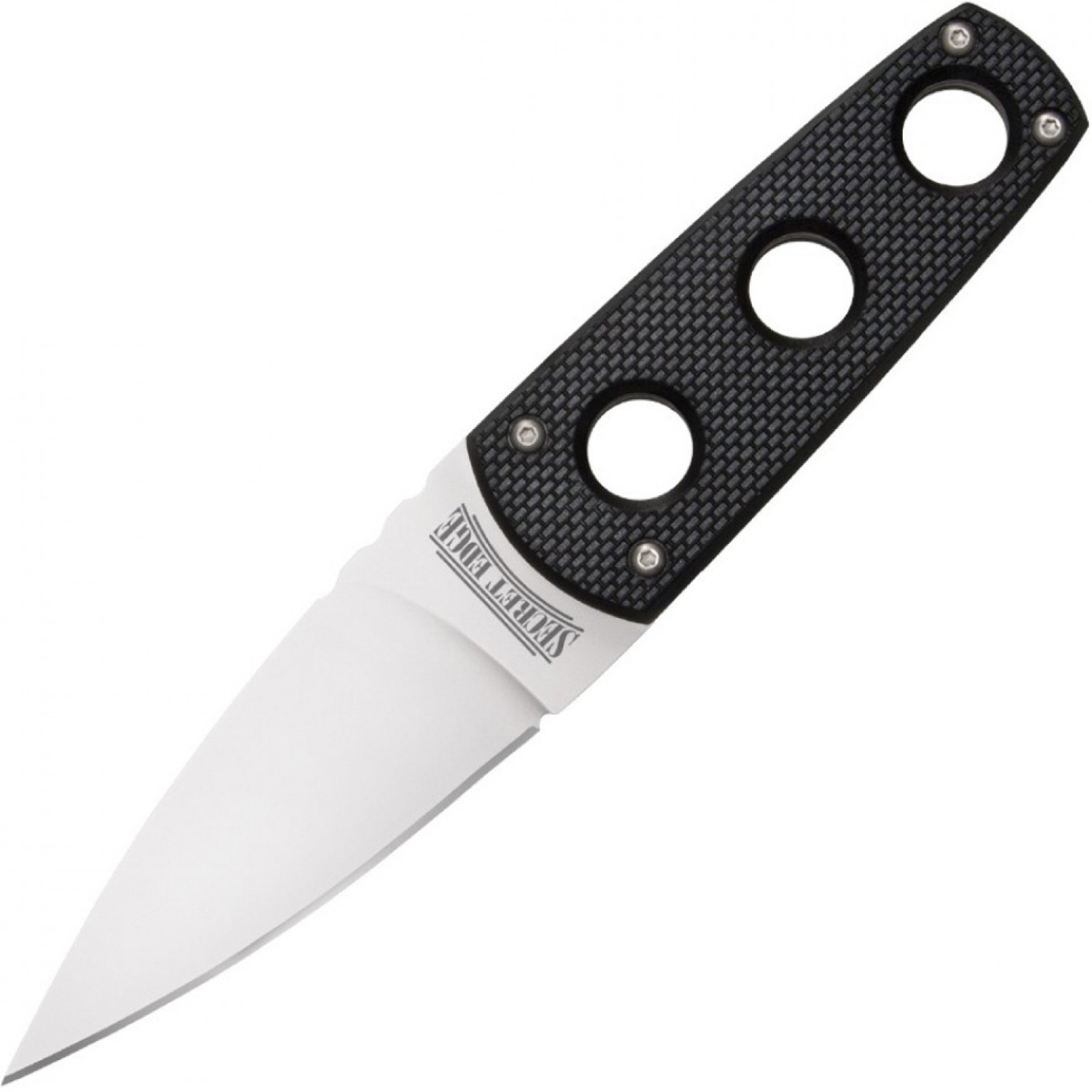 Нож с фиксированным клинком Cold Steel Secret Edge, сталь AUS-8A, рукоять G10, черный