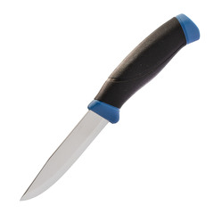 Фото Нож с фиксированным лезвием Morakniv Companion Navy Blue, сталь Sandvik 12C27, рукоять резина/пластик