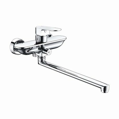 WasserKRAFT Dinkel 5802L Смеситель для ванны с длинным изливом, цвет: хром