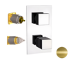 Remer Qubika Thermo QT93KBVO Смеситель для ванны/душа термостат на 3 потока скрытый монтаж (заказывать совместно с rrbox93), цвет: бронза