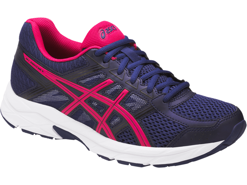 Беговые кроссовки женские Asics GEL-Contend 4 синие-розовые