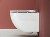 Ceramica Nova Forma CN3009 Подвесной унитаз c ультра тонким сидением с функцией плавного закрытия, цвет: белый