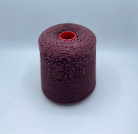 Бобинная пряжа (пр.Италия),1500м/100гр, 80%шерсть, 20%полиамид, цвет- Приглушенный бордо, арт.31598
