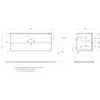 BelBagno KRAFT-1200-2C-SO-BO База под раковину подвесная с фрезерованными ручками по всей длине фасада с двумя выкатн. ящ., Bianco Opaco,1200x455x500