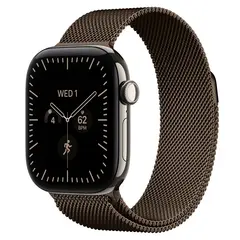 Умные часы Apple Watch Series 12 GPS + Cellular, 42mm, Natural Titanium Case with Dark Bronze Milanese Loop