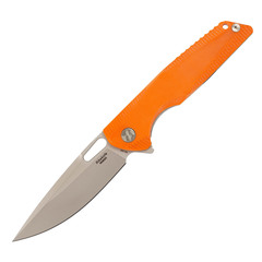 Фото Складной нож Rikeknife RK802G Orange, сталь 154CM, рукоять титан/G10